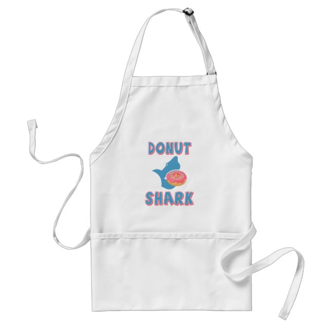 Shark eating a doughnut standard apron (Front)