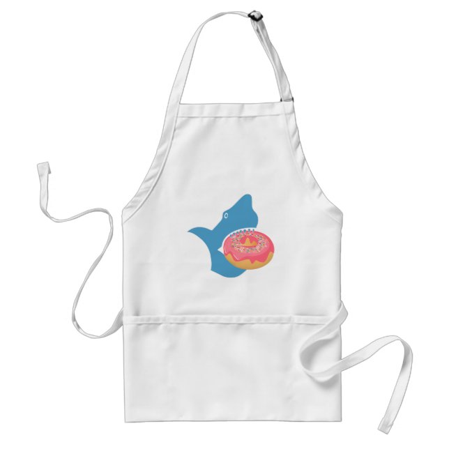 Shark eating a doughnut standard apron (Front)