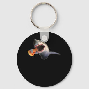 Shark Eating Pizza Shark Lovers Funny Gifts Key Ring