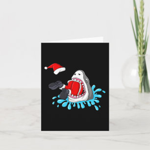 Shark Eats Santa Claus Christmas Boys Girls Kids X Card