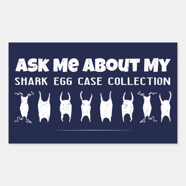 Shark Egg Case Collector Rectangular Sticker (Front)