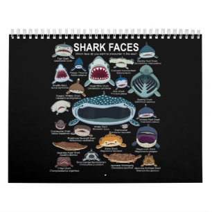 Shark Faces Which Face Do You Want To Encounter Calendar