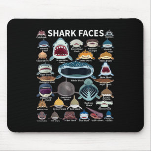 Shark Faces Which Face Do You Want To Encounter In Mouse Pad