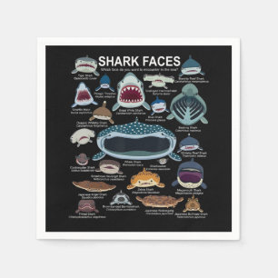 Shark Faces Which Face Do You Want To Encounter Napkin