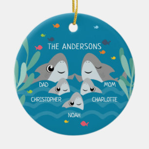 Shark Family Ornament
