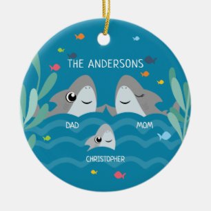 Shark Family Ornament