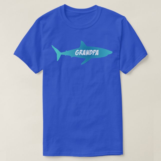 Shark Family sGrandpa Shark  T-Shirt (Design Front)