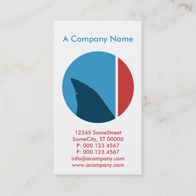 shark fin circle business card (Front)