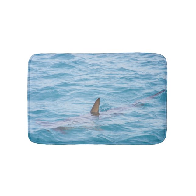 Shark Fin in Ocean Bath Mat (Front)