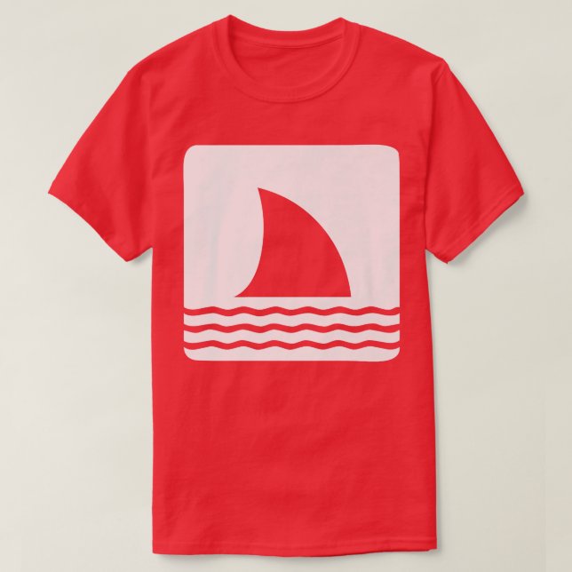 Shark Fin Ocean View T-Shirt (Design Front)