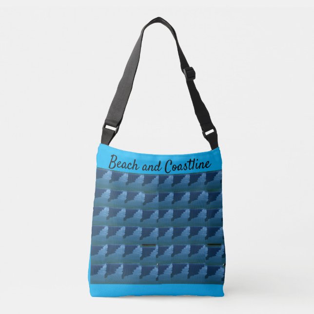 Shark fin Reflection  Crossbody Bag (Front)