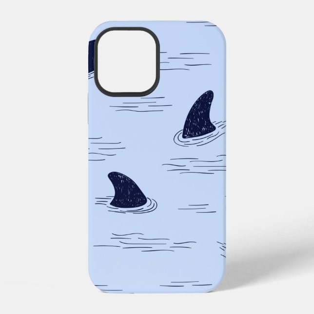 Shark fin seamless pattern.  iPhone case (Back)