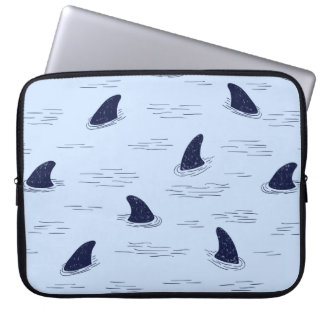 Shark fin seamless pattern.  laptop sleeve