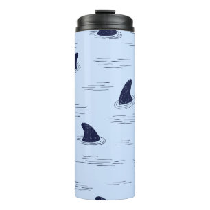 Shark fin seamless pattern. thermal tumbler
