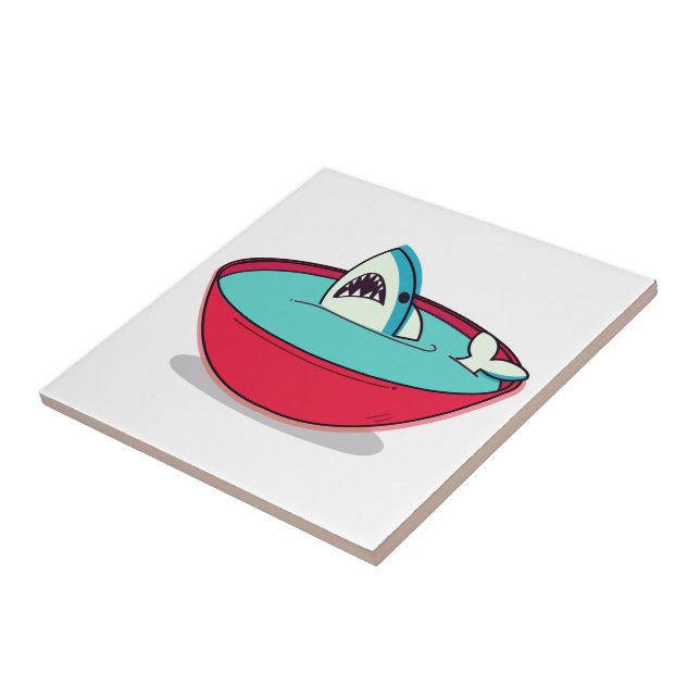 Shark Fin Soup Ceramic Tile (Side)