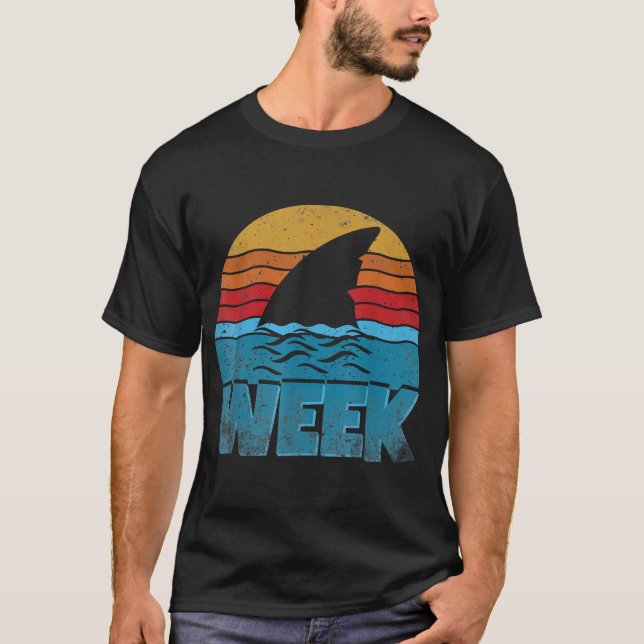Shark Fin Week 2025 Shark Lover Ocean Wildlife  T-Shirt (Front)