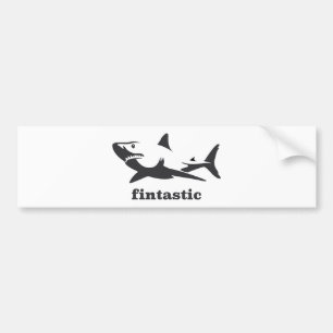 Shark - fintastic bumper sticker