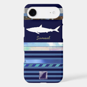 shark fish king of the ocean blue-colour