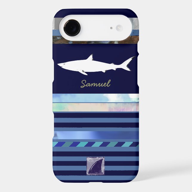 shark fish king of the ocean blue-colour (Back)