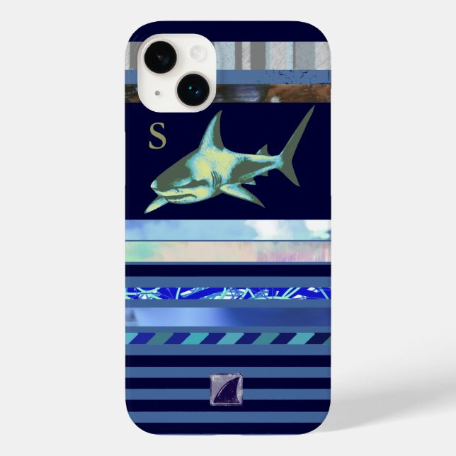 shark fish sea-animal blue-colour Case-Mate iPhone case (Back)