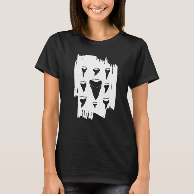 Shark Fish Tooth Types T-Shirt (Front)