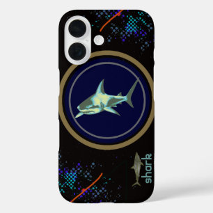 shark fish, wild sea animal iPhone 16 case