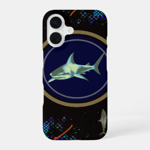 shark fish, wild sea animal iPhone 16 case
