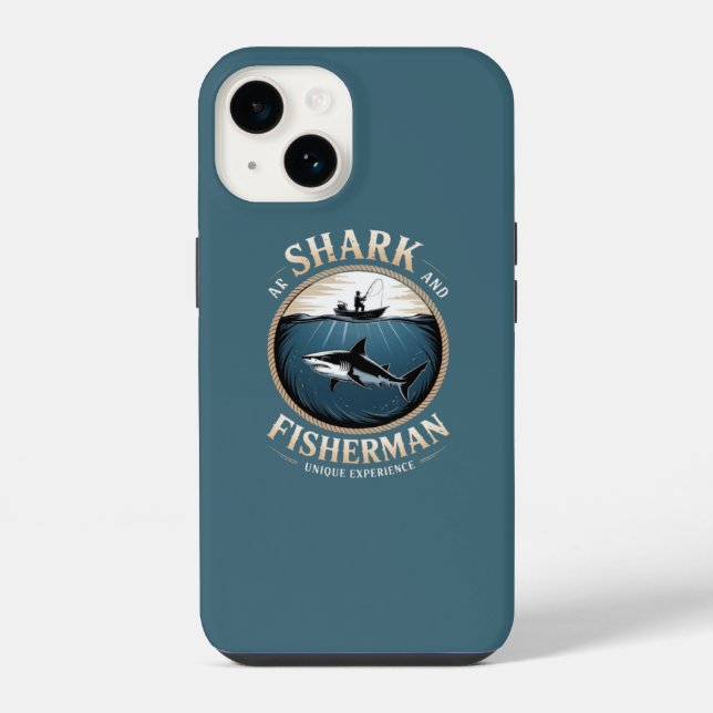 Shark & Fisherman iPhone Case (Back)