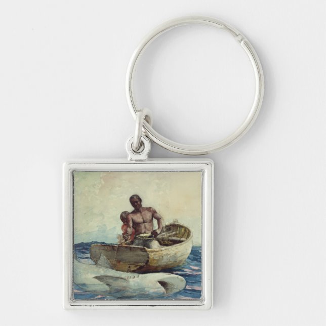 Shark Fishing, 1885 Key Ring (Front)