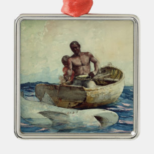 Shark Fishing, 1885 Metal Tree Decoration