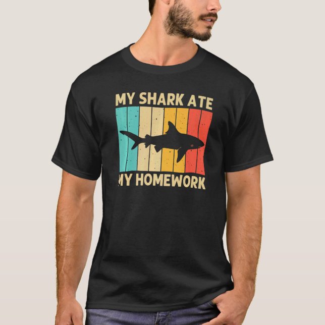 Shark For Kids Boys Hammerhead Tiger Sharks T-Shirt (Front)