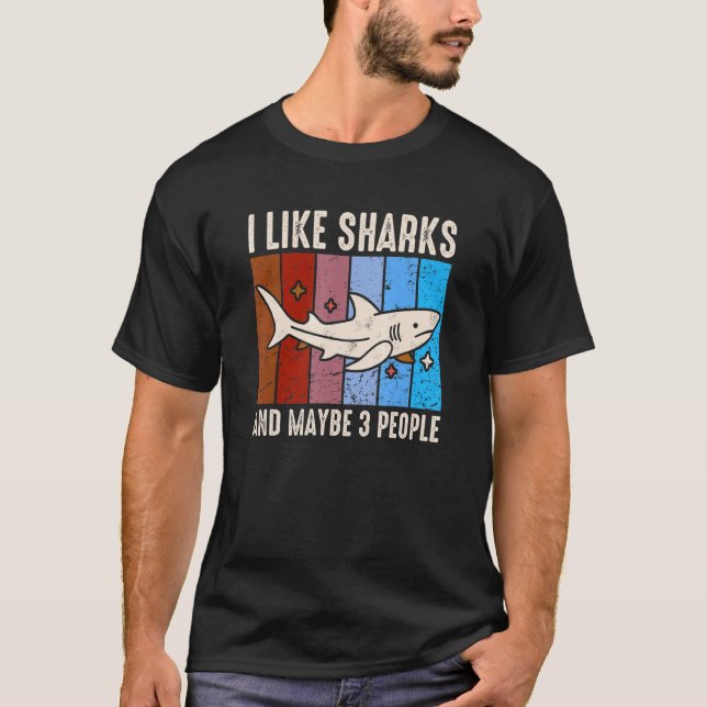 Shark For Kids Men Women Animal Shark Stuff T-Shirt (Front)
