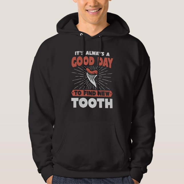 Shark Fossil Tooth Hunter Hoodie (Front)