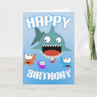 Shark Fun Birthday Card