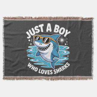 Shark Funny Quote Throw Blanket