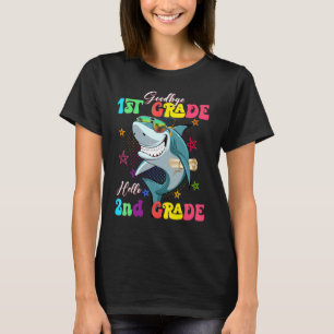Shark Goodbye 1st Grade Graduation Hello 2nd Grade T-Shirt