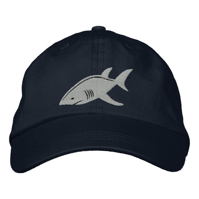 Shark Great White Embroidered Hat (Front)