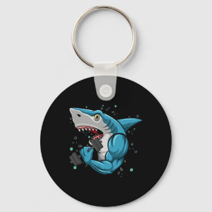 Shark Gym Powerlifting Weightlifting Bodybuilding  Key Ring