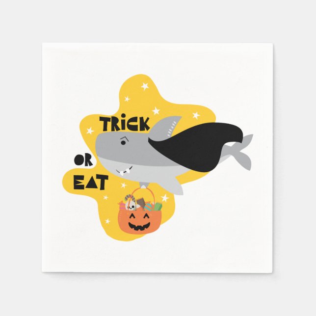 Shark  Halloween Napkin (Front)
