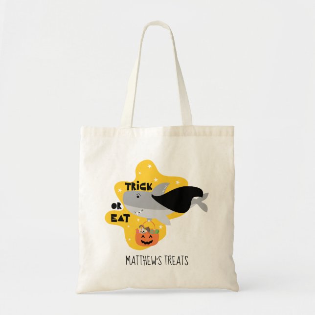 Shark Halloween Treat Tote Bag (Front)