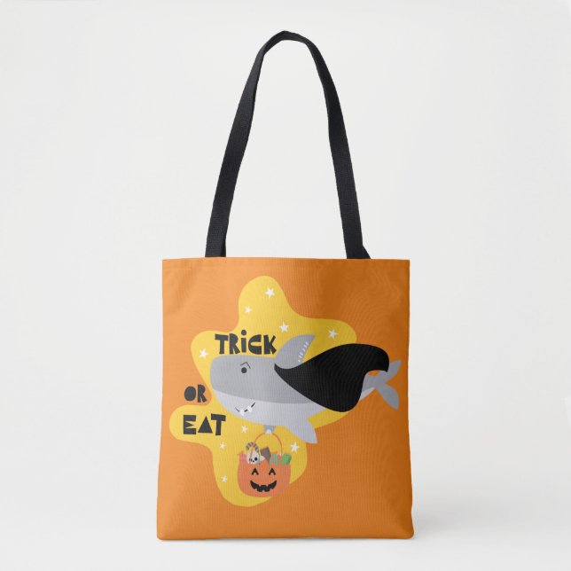 Shark  Halloween Treat Tote Bag (Front)