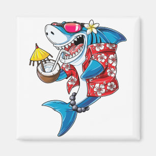 Shark Hawaiian Shirt for Men Women Boys Girls Kids Magnet
