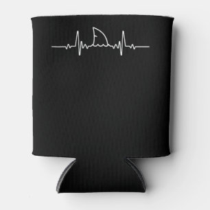 Shark Heartbeat  Shark Lovers Fin Ocean Animal Can Cooler
