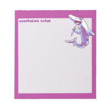 shark holds pencil funny cartoon customisable