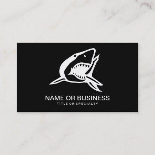 shark icon business card