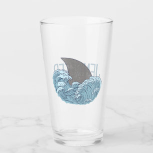 Shark illustration glass