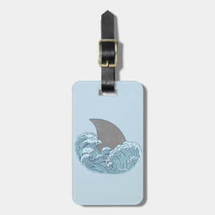 Shark illustration luggage tag