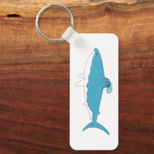 Shark Illustration With Name Key Ring