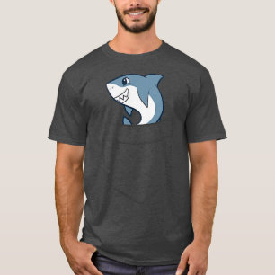 Shark In a Pocket Cute Pocket Shark T-Shirt