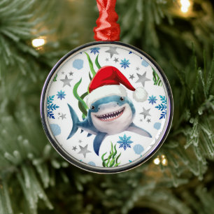 Shark in a Santa Hat Christmas Ornament Keepsake